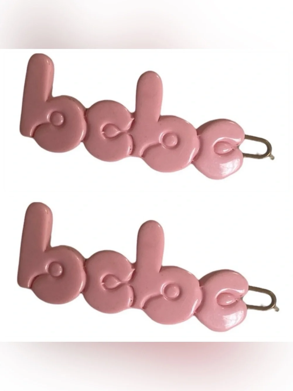 Sweet & Quirky Vintage French Barrettes in‎ Bubblegum Pink Bebe Baby, Deadstock